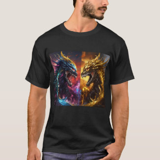 Camiseta veneno oscuro contra arcoiris de dios del oro del