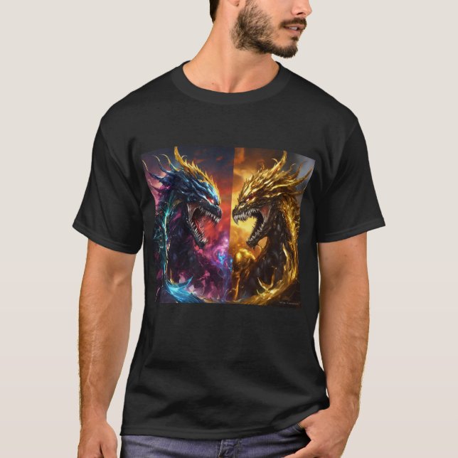 Camiseta veneno oscuro contra arcoiris de dios del oro del  (Anverso)