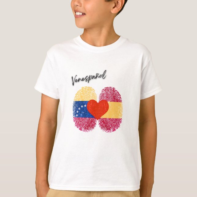 Camiseta “Venespañol” – Orgullo Venezuela y España (Anverso)