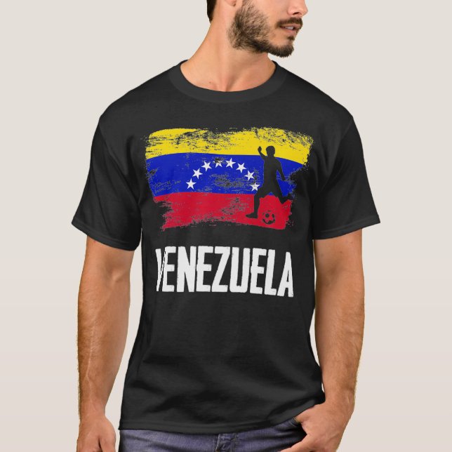 Camiseta Venez, equipo de fútbol venezolano con bandera de  (Anverso)