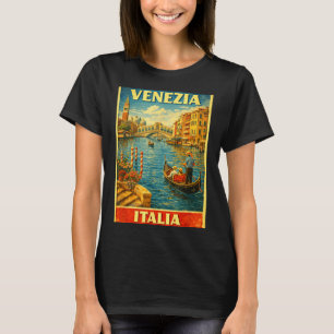 Camiseta Venezia Italia Viajes Vintage Diseño de Venecia