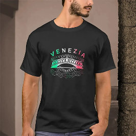Camiseta Venezia Rialto Bold Lines Mens Basic Dark
