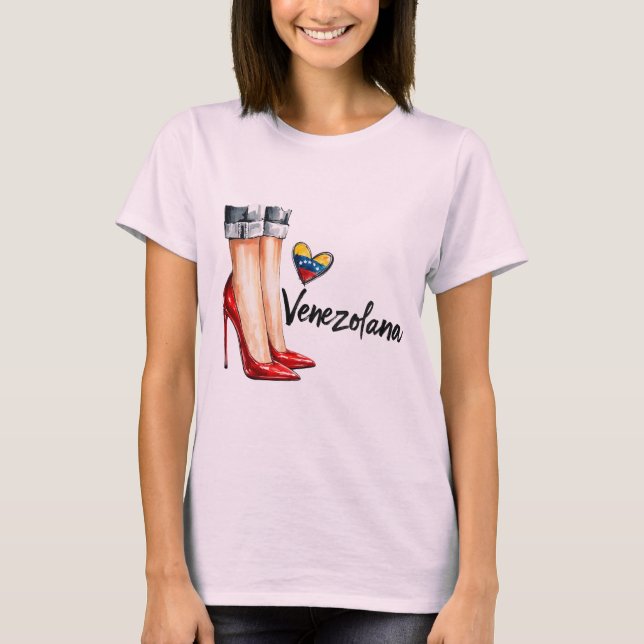 Camiseta Venezolana Fuerte y Elegante – Caigo, Me Levanto.. (Anverso)