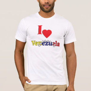 Camiseta venezolano, corazón de hombre, amo a Venezuela, ba