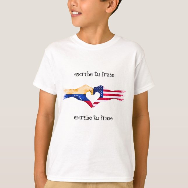 Camiseta 🇻🇪❤️🇺🇸 “Venezolano en USA”  (Anverso)