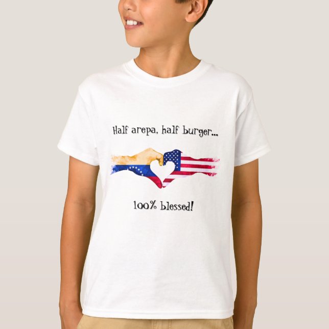 Camiseta 🇻🇪❤️🇺🇸 “Venezolano en USA”  (Anverso)