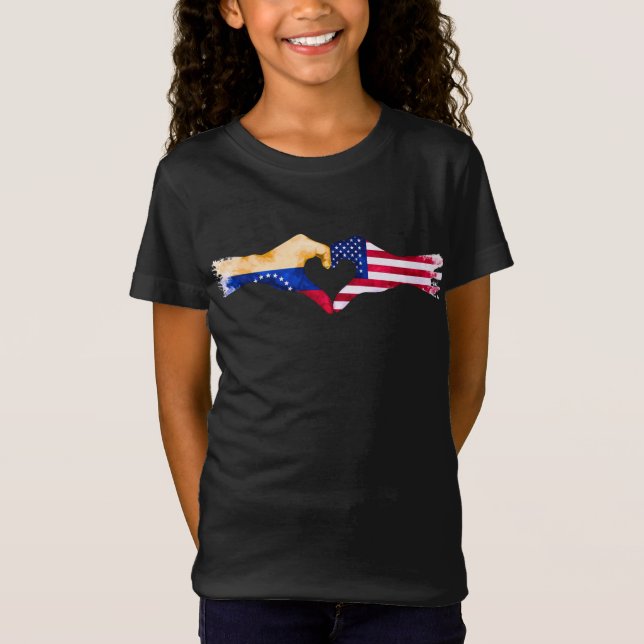 Camiseta 🇻🇪❤️🇺🇸 “Venezolano en USA”  (Anverso)