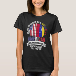Camiseta Venezolano-norteamericano conocemos lugares donde 