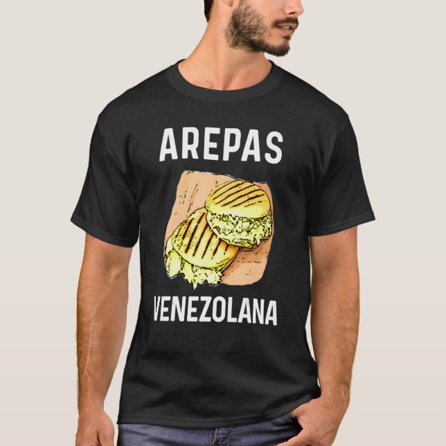 Camiseta Venezuela Comida Comida Orgullo a la par con Venez (Anverso)