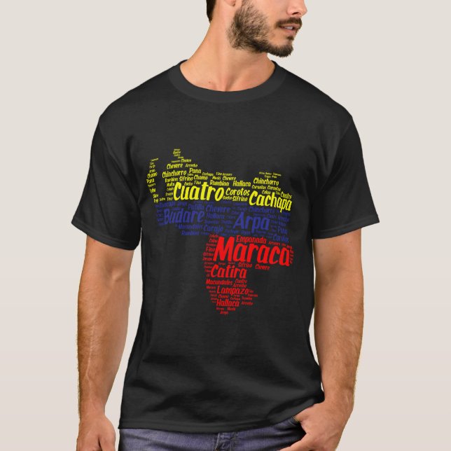 Camiseta Venezuela Map Tricolor (Anverso)