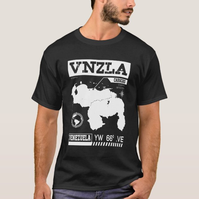 Camiseta Venezuela Mapa Ciudad de Caracas (Anverso)
