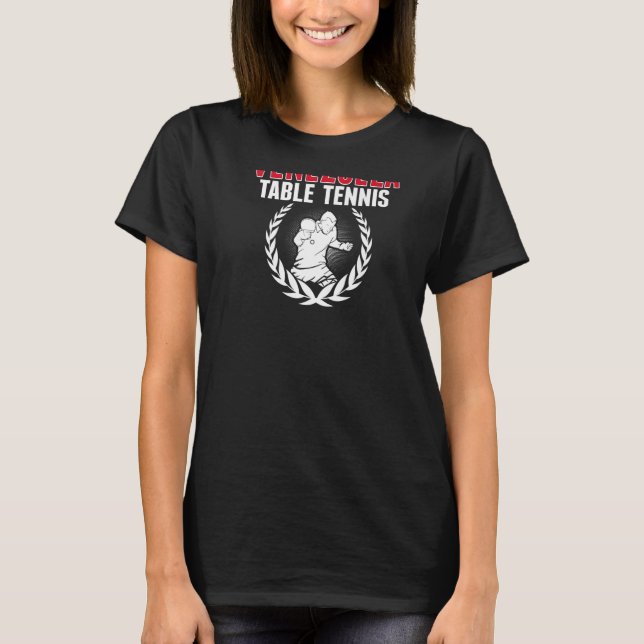 Camiseta Venezuela: Mesa de ping pong en Venezuela (Anverso)