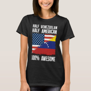 Camiseta Venezuela mitad venezolana mitad estadounidense
