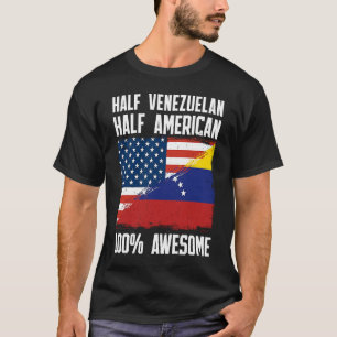 Camiseta Venezuela mitad venezolana mitad estadounidense