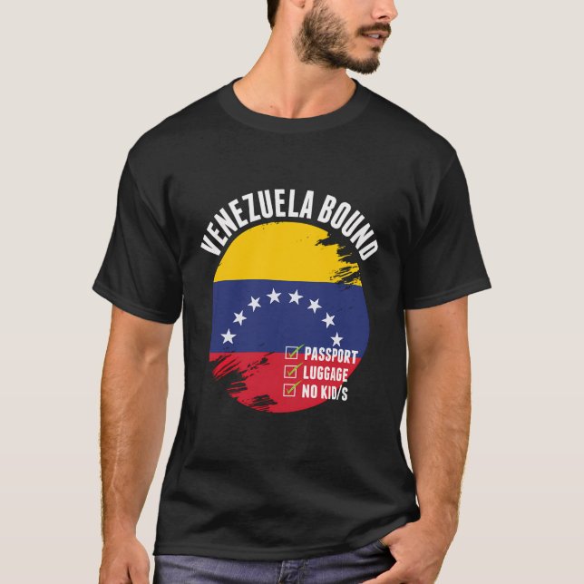 Camiseta Venezuela: País vecino Viaja Bandera Venezolana Va (Anverso)