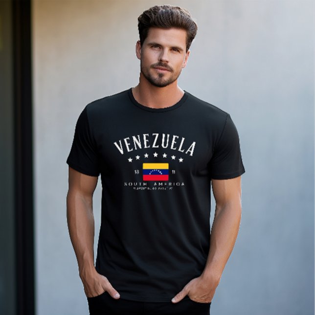 Camiseta Venezuela | Venezuela Bandera Longitud Moderna (Modern Venezuela flag t-shirt )