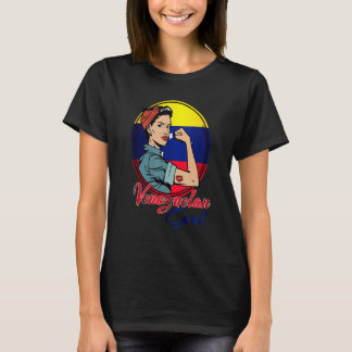 Camiseta Venezuelan Girl With Venezuela Flag