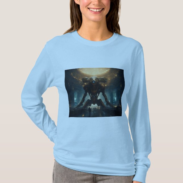 Camiseta Vengadores contra ciborgs: Enfrentamiento en el ne (Anverso)