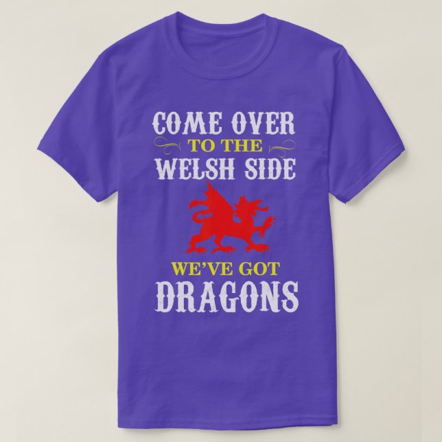Camiseta Vengan al Dragón Gales del lado galés (Diseño del anverso)