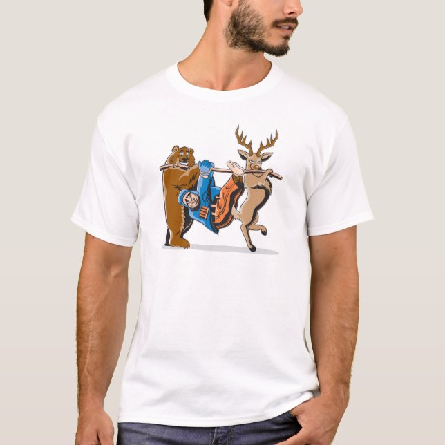 Camiseta Venganza anti del animal de la caza (Anverso)