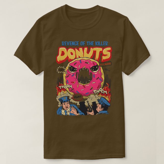 Camiseta Venganza de los asesinos donuts (Diseño del anverso)