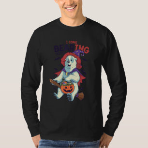 Camiseta Vengo con papá Chiste Pun Bear Witch Halloween