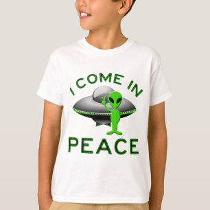 CAMISETA VENGO EN PAZ - ALIEN
