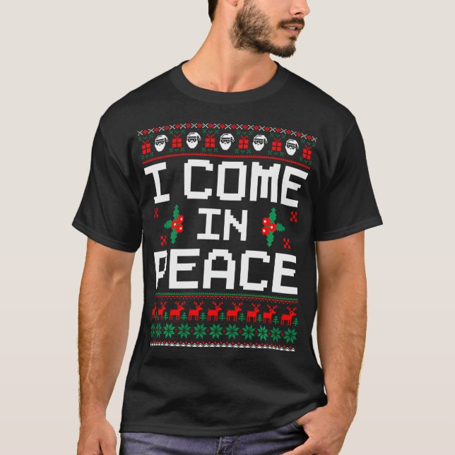 Camiseta Vengo En Paz Parejas Coincidiendo Con Navidades Fe (Anverso)