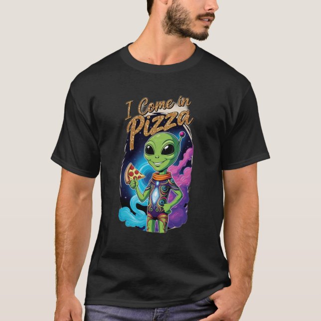 Camiseta "Vengo en pizza" en lugar de "Paz. (Anverso)