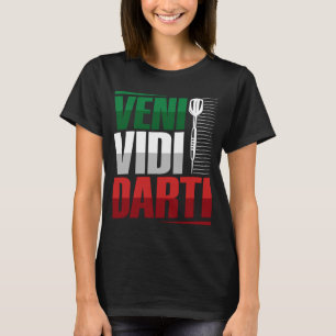 Camiseta Veni Vidi Darti Pun por un amante de los dardos