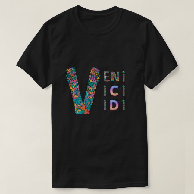 CAMISETA VENI, VIDI, VICI (Diseño del anverso)