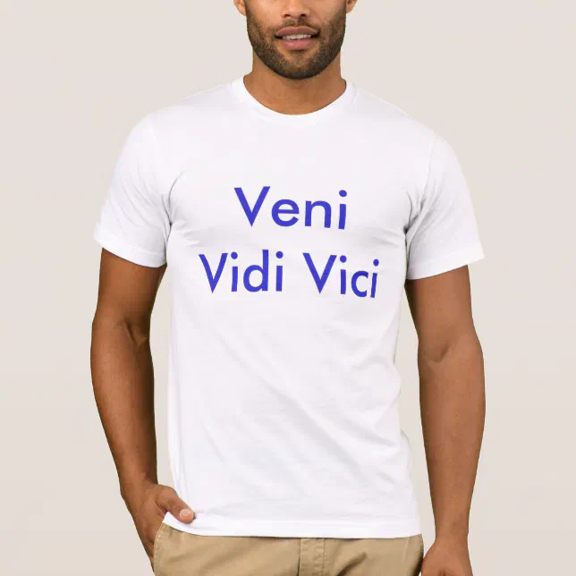 Camiseta Veni Vidi Vici - branca - estampa grande - ZOO