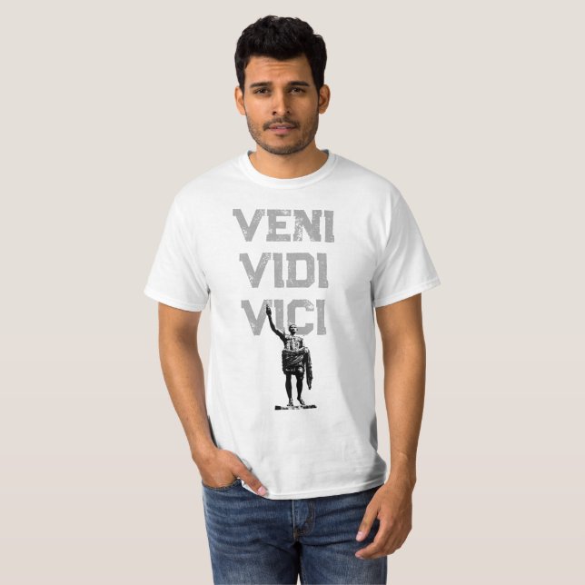 Camiseta Veni Vidi Vici Cita Mentes Motivadoras Caesar (Anverso completo)