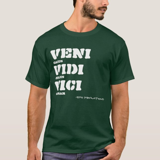 Camiseta Veni Vidi Vici, Gaius, Julio, César, - SFG (Anverso)