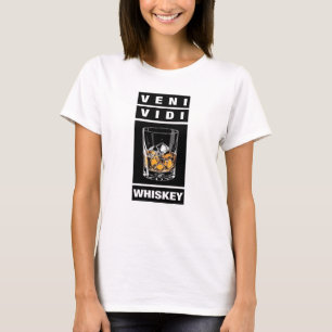 Camiseta Veni Vidi Whiskey   Cita Graciosa Para Los Amantes