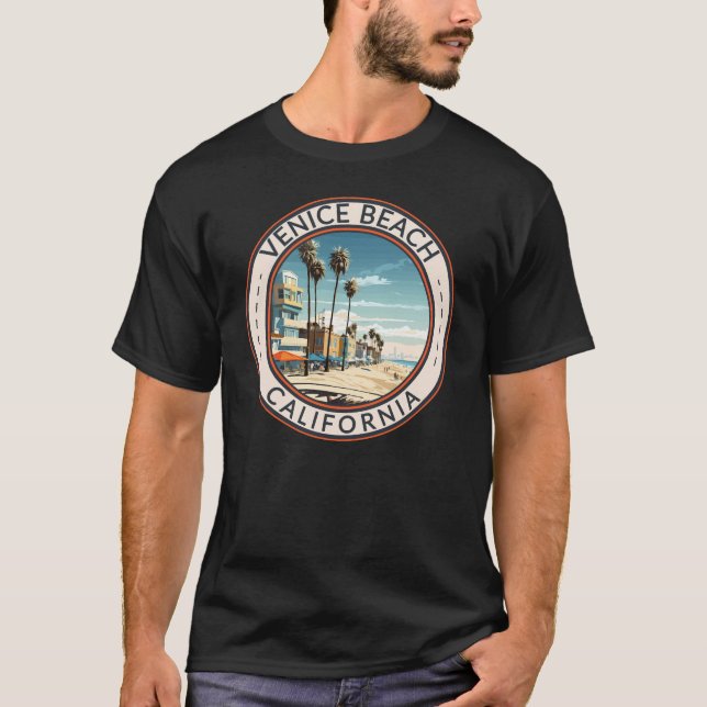 Camiseta Venice Beach California Boardwalk Retro (Anverso)