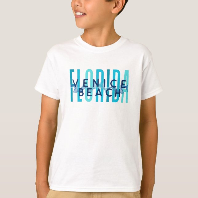 Camiseta Venice Beach Florida (Olas del Océano) (Anverso)