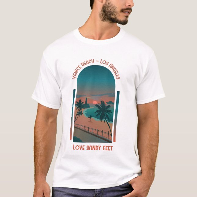 Camiseta Venice Beach Los Angeles Love Sandy Feet (Anverso)