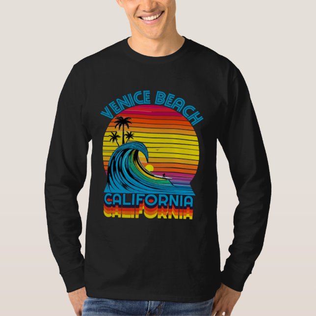 Camiseta Venice Beach Retro Throwback Surf & Beach Souvenir (Anverso)