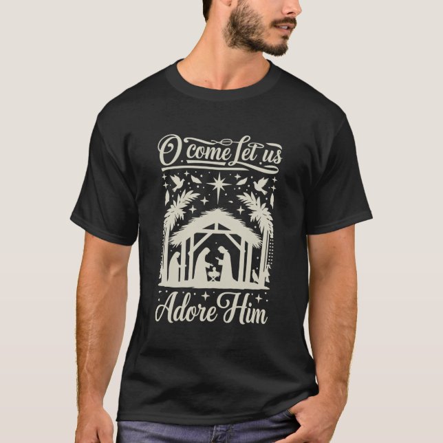 Camiseta Venid Adoremosle Belén Cristiano  (Anverso)