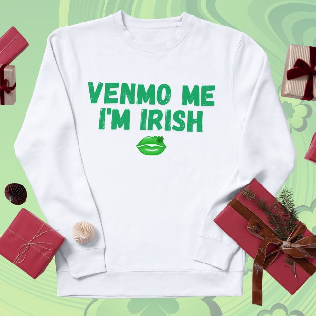 Camiseta "Venmo me soy irlandés" Baby Tee - Funny St. Patri ("Venmo Me I'm Irish" Baby Tee - Funny St. Patrick's Day Fitted Tee)