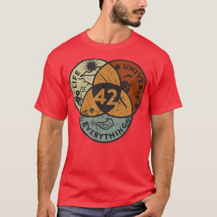 Camiseta Venn Diagram Life The Universe And Everything 42