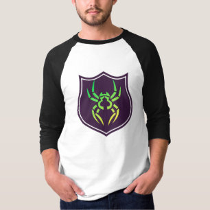 Camiseta Venom Spider Shield Raglan Manga 3/4 para hombre