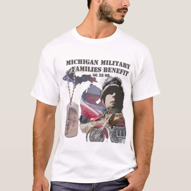 Camiseta Ventaja de familias militar de Michigan (Anverso)