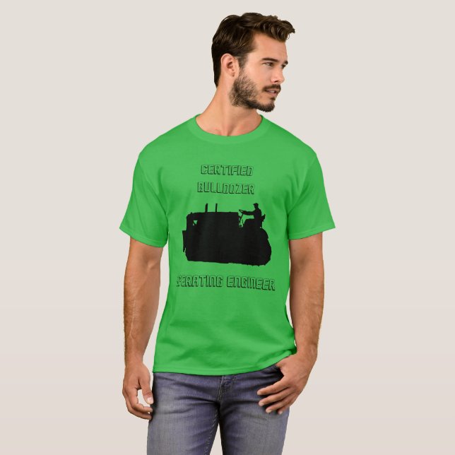 CAMISETA VENTAJA DE INGENIEROS CERTIFICADOS CON BULLDOZER (Anverso completo)