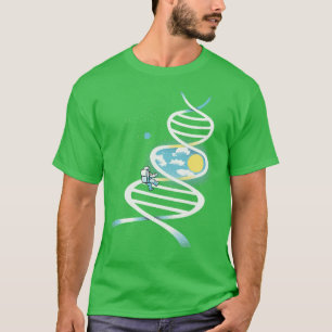 Camiseta Ventana de ciencia del astronauta del ADN de Tobe