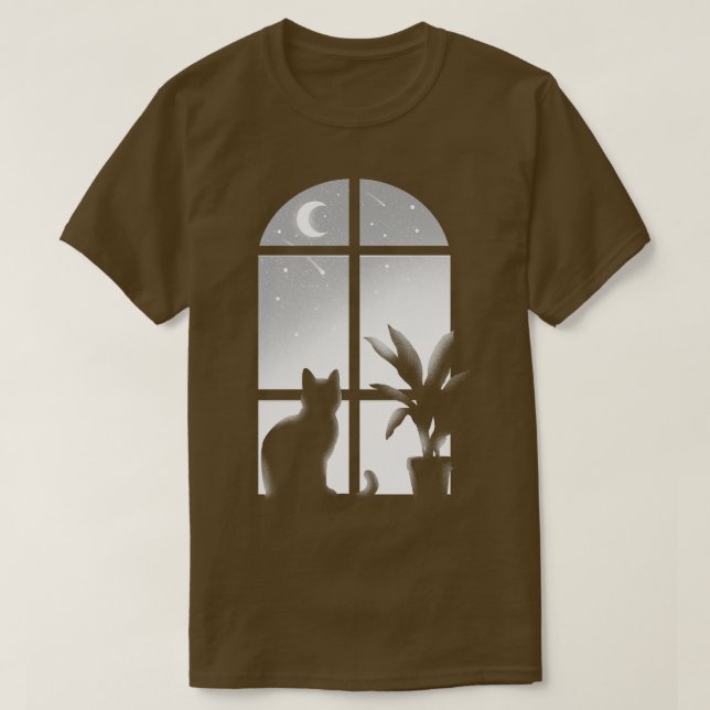 Camiseta Ventana de gato Estrellas de aspecto gitano infini (Diseño del anverso)