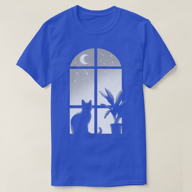 Camiseta Ventana de gato Estrellas de aspecto gitano infini (Diseño del anverso)