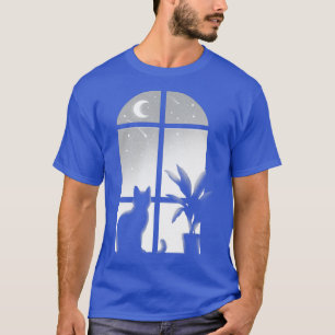 Camiseta Ventana de gato Estrellas de aspecto gitano infini