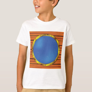 Camiseta Ventana de ojo de buey de barco náutico con agua a